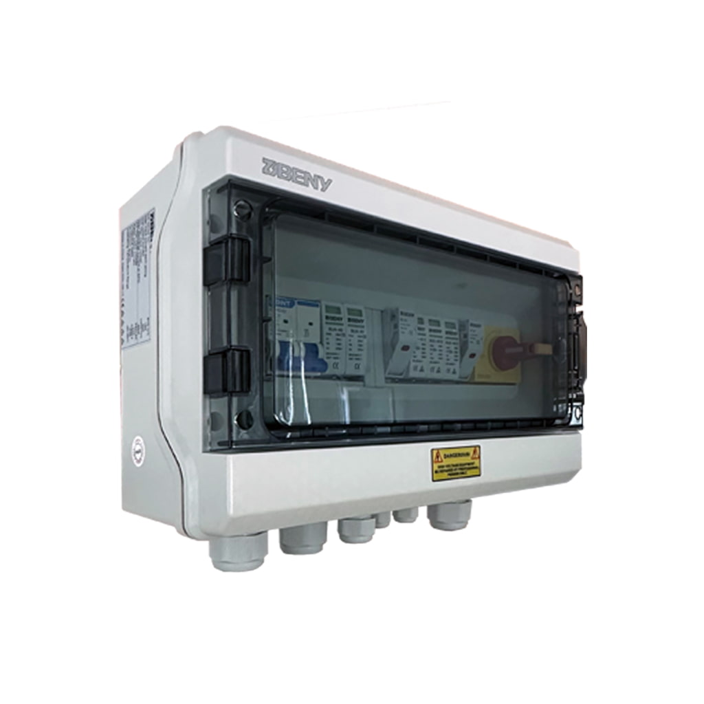 Caja combinadora DC 32A y distribuidora AC 20A con protección de rayos